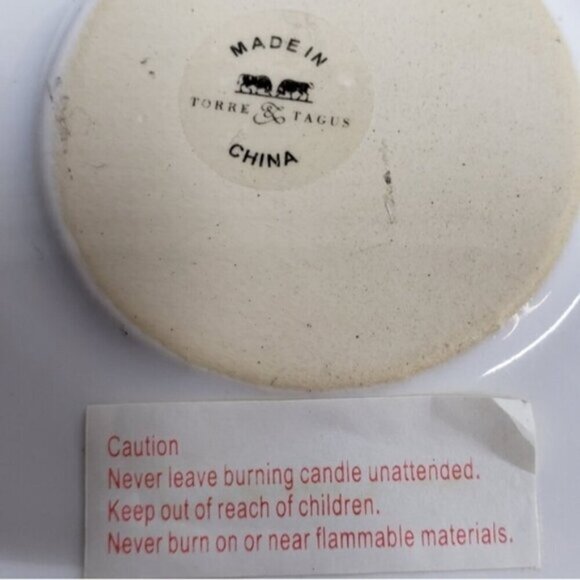 Torre & Tagus Tealight Holder Wax Melter Oil Diffuser White Ceramic - Picture 11 of 13